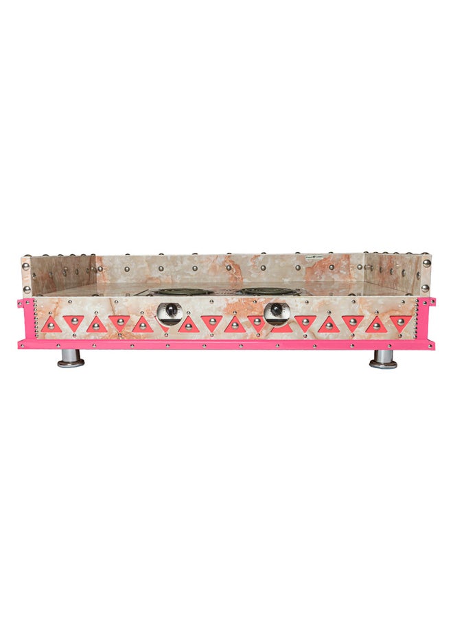 AL SANIDI Heritage wooden charcoal grill, Heating stove, Pink, Size 60*100 Cm  - Image 3