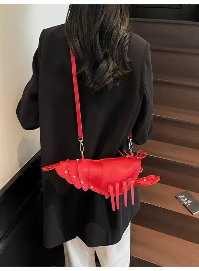 Ueeksry Cute 3D Lobster Shoulder Bag Crossbody Bag, Novelty Purse, Unique Animals Shaped Handbag for Women Girls - Image 4