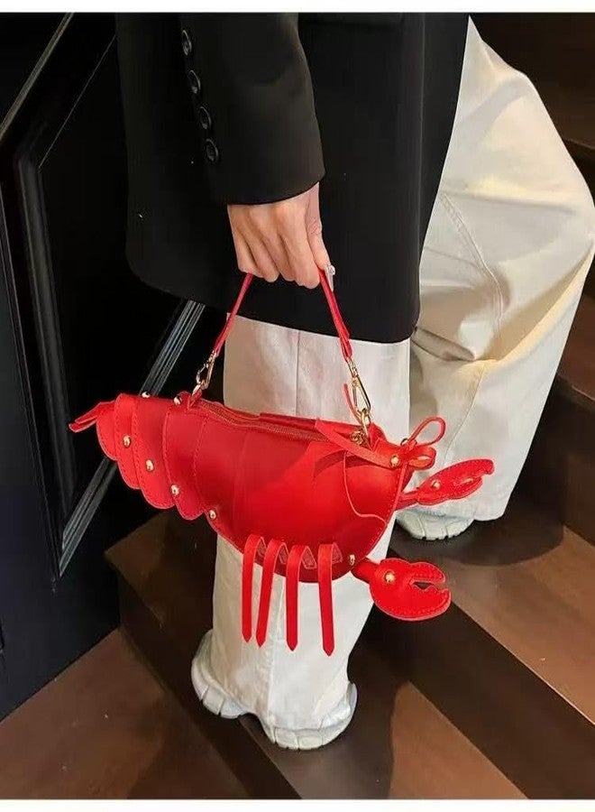 Ueeksry Cute 3D Lobster Shoulder Bag Crossbody Bag, Novelty Purse, Unique Animals Shaped Handbag for Women Girls - Image 2