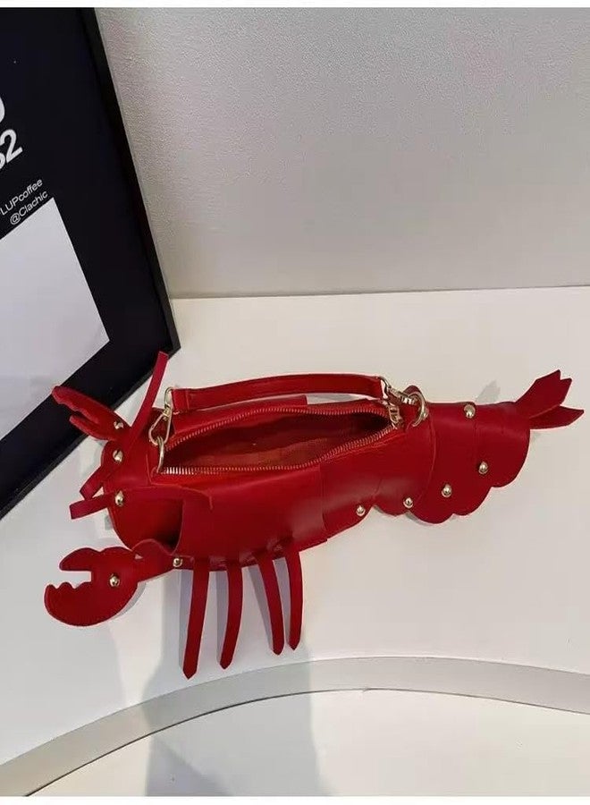 Ueeksry Cute 3D Lobster Shoulder Bag Crossbody Bag, Novelty Purse, Unique Animals Shaped Handbag for Women Girls - Image 5