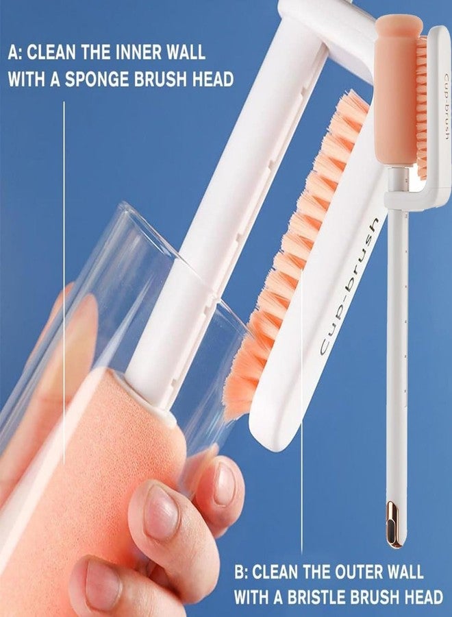 MVM Enterprise Plastic Bottle and Cup Cleaning Brush for Cleaning, 360 Degree Rotating Telescopic Cup Brush, Adjust Height for Cleaning Baby Water Bottles - Image 4