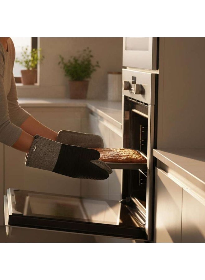 Pan Home Silicone Oven Mitts Set - Grey - Image 1