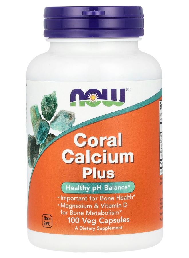 now Coral Calcium Plus 100 Veg Capsules