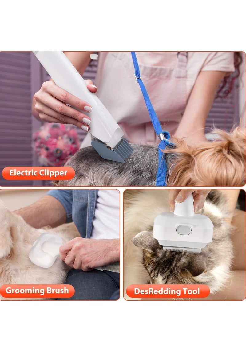 Generic - Pet Grooming Kit with Low Noise Vacuum Suction for Pet Hair - Includes 12 Professional Shedding Tools and 2L Large Dust Bin for Dogs, Cats, and Other Animals. - Image 1
