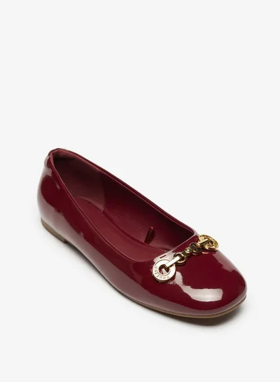 Celeste Women Metal Accent Slip On Ballerina Shoes