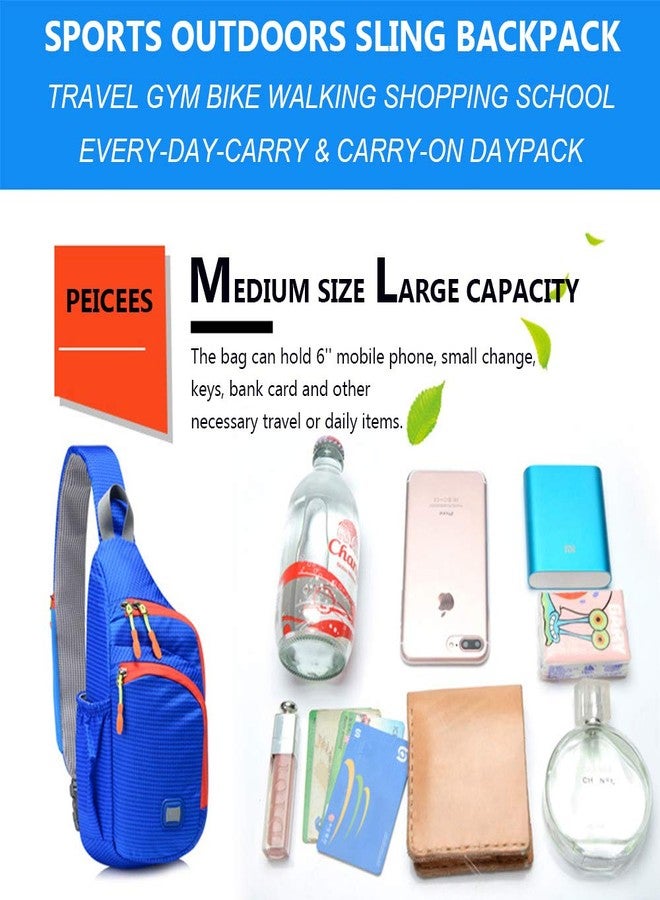 Peicees Small Sling Backpack Waterproof Unisex Shoulder Bag Chest Crossbody Daypack - Image 4