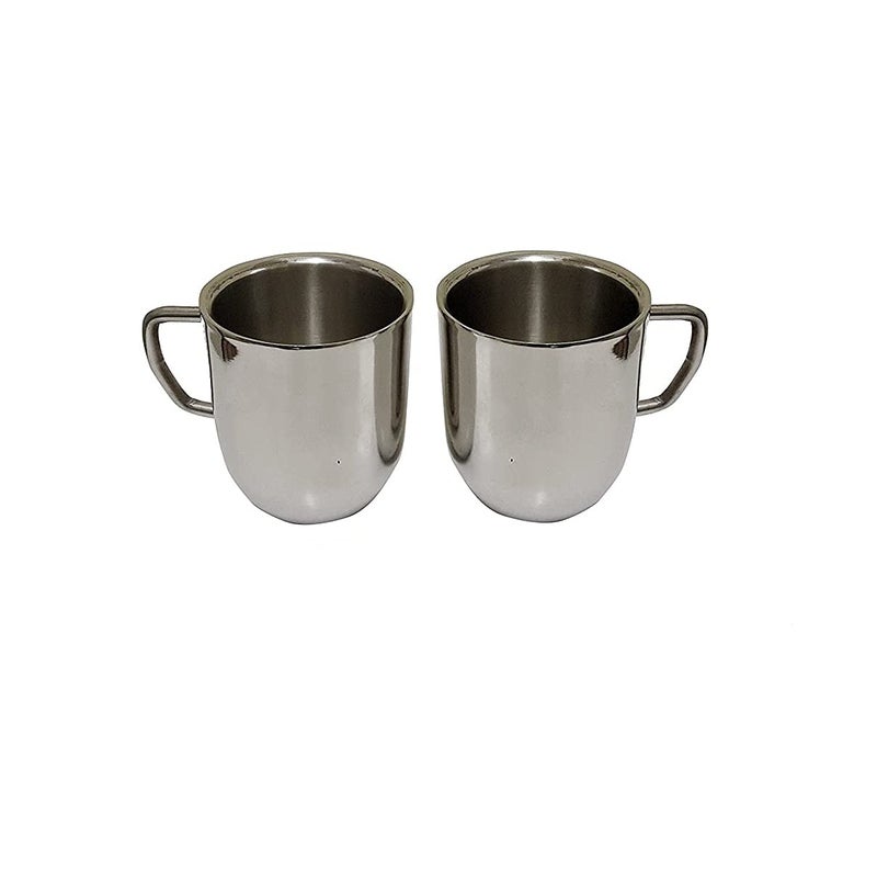 Dynore Set of 2 Double Wall Large Cappucino Tea/Coffee Mugs - Image 1