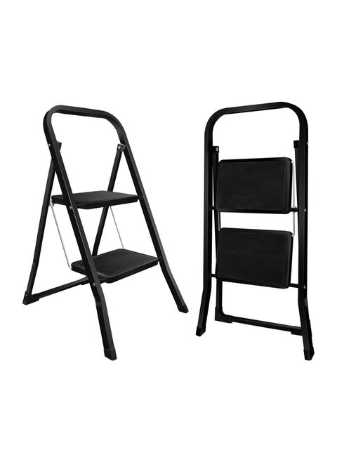 2-Step Folding Ladder, Household Step Ladder up to 150 kg, Stepladder for Home and Garden Use