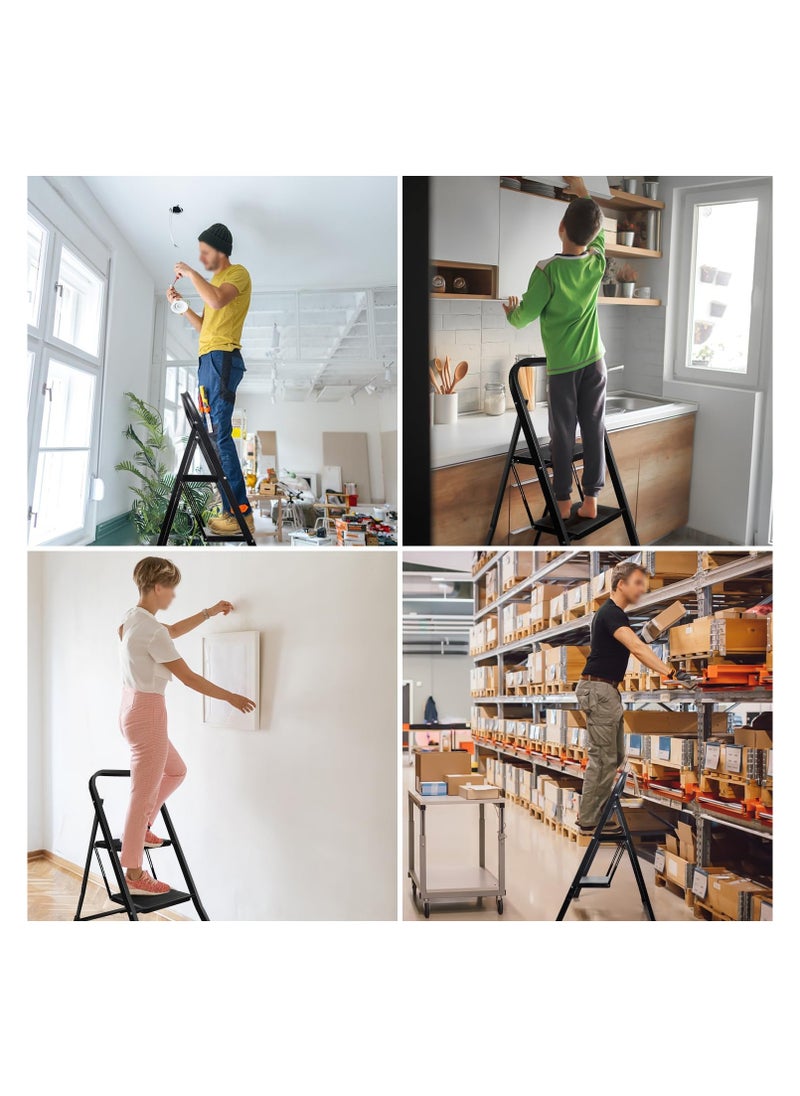 Generic - 2-Step Folding Ladder, Household Step Ladder up to 150 kg, Stepladder for Home and Garden Use - Image 1