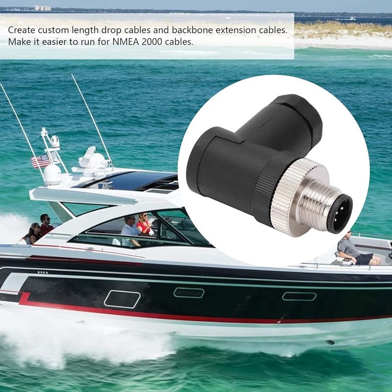 Astibym NMEA 2000 Male Field Installable 5 Pin M12 Thread IP67 Waterproof Connector for Lowrance Networks - Image 4