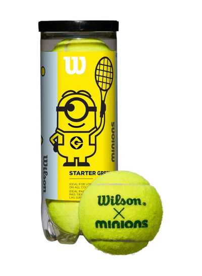 Wilson Minions Stage 1 Tennis Balls For Children - 3 Pack