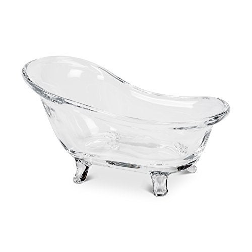 Abbott Collection طبق صابون حوض الاستحمام من مجموعة أبوت - زجاج (6"L) - Image 2