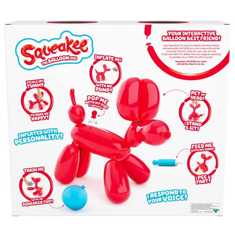 Squeakee The Balloon Dog - Feed Him, Teach Him Tricks, Pop Him, and Watch Him Deflate!, Red - Image 5