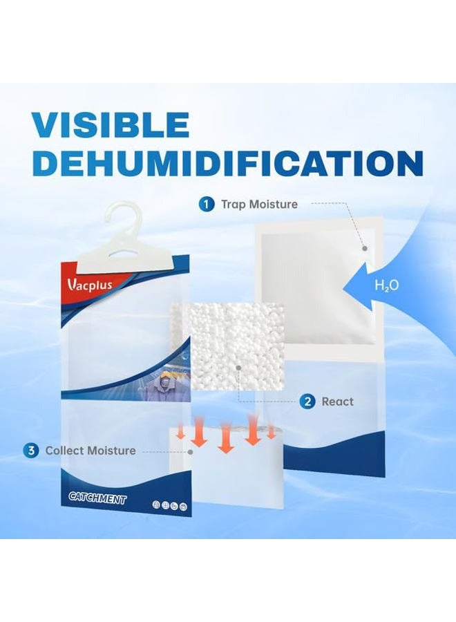 Vacplus Moisture Absorbers Packets, Fragrance Free 10 Pack, Humidity Packs, Dessicant Packets, Hanging Closet Dehumidifier Bags, Odor Eliminator for Bathroom 9.8OZ - Image 5
