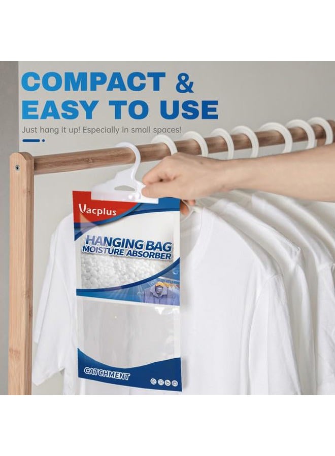 Vacplus Moisture Absorbers Packets, Fragrance Free 10 Pack, Humidity Packs, Dessicant Packets, Hanging Closet Dehumidifier Bags, Odor Eliminator for Bathroom 9.8OZ - Image 4