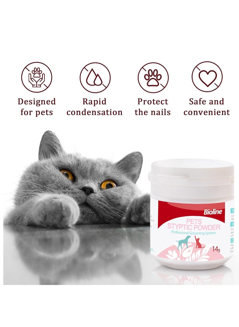 Bioline 2X14g Pets Blood Stopper Styptic Powder Minor Cuts For All Pets - Image 2