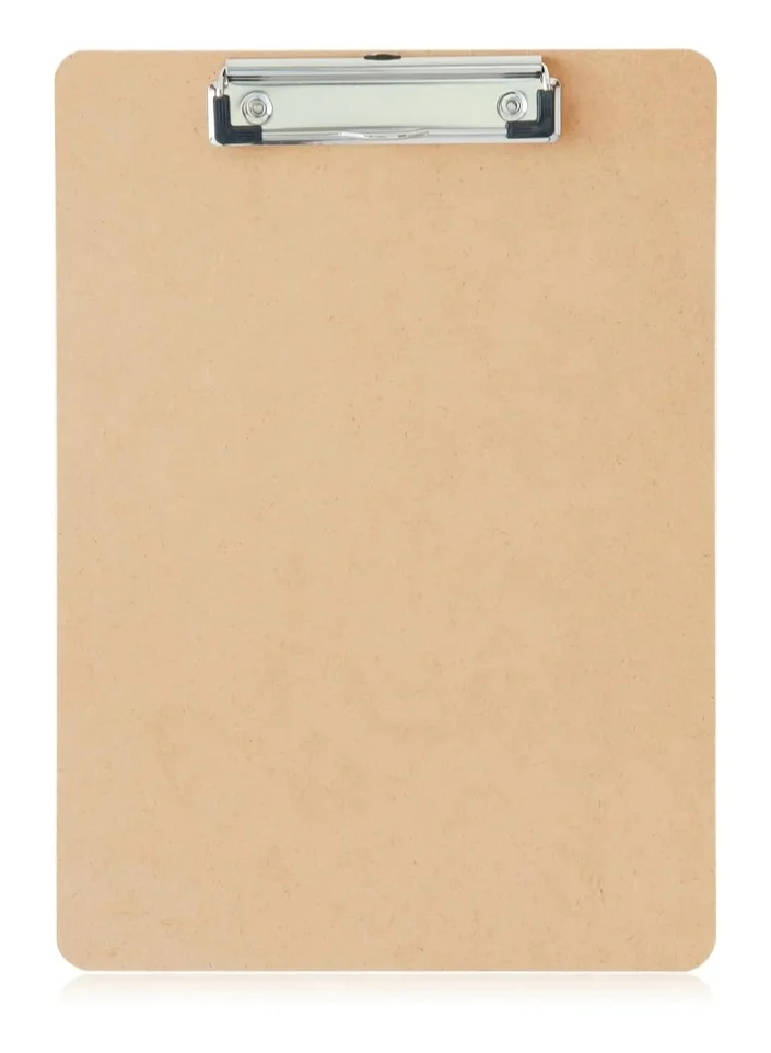 Share the Love Share the Love A4 Wooden Clipboard with Metal Clip – Hardboard Writing Pad for Office, School, Art, and Business Use – Smooth Surface, Strong & Durable