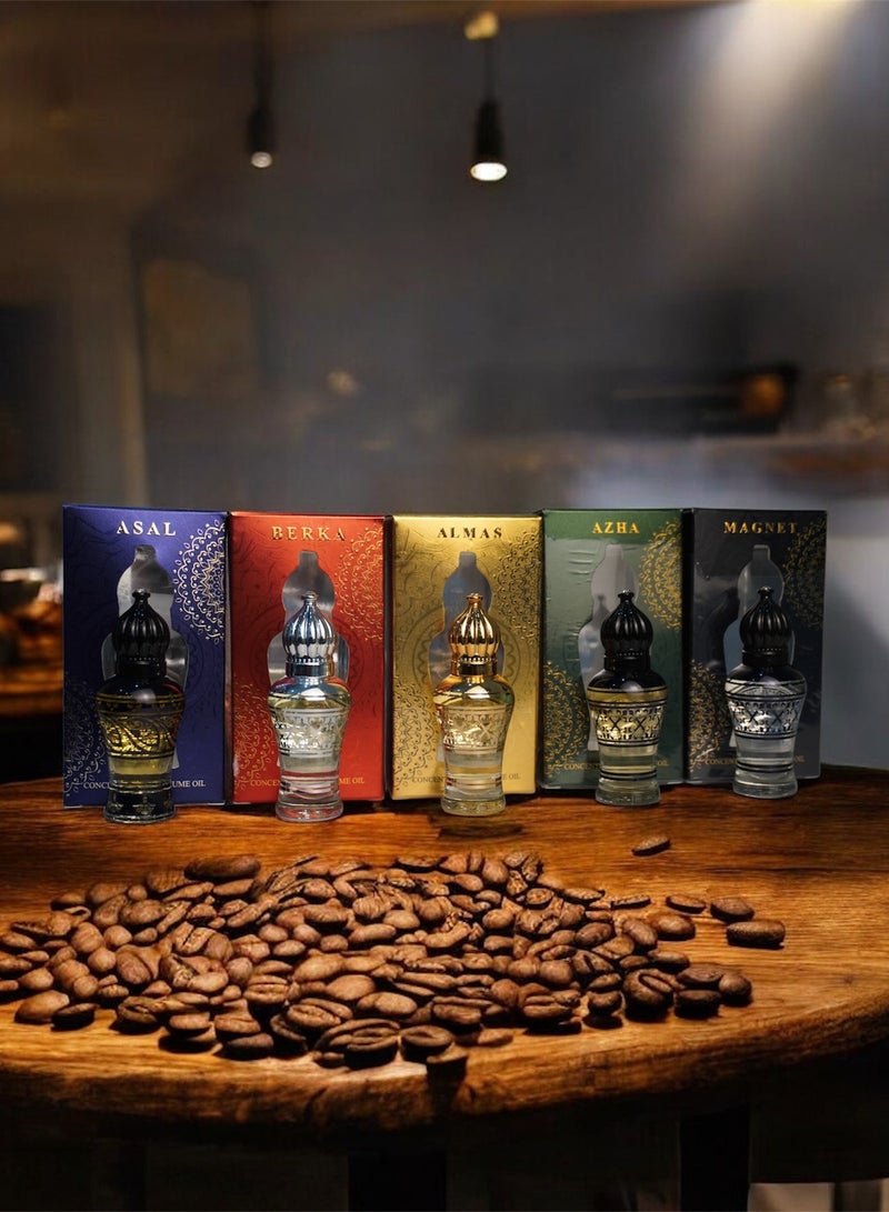 Grace Perfumes 10ml Attar Set – Pack of 5 Long-Lasting Alcohol-Free Fragrances - Image 2