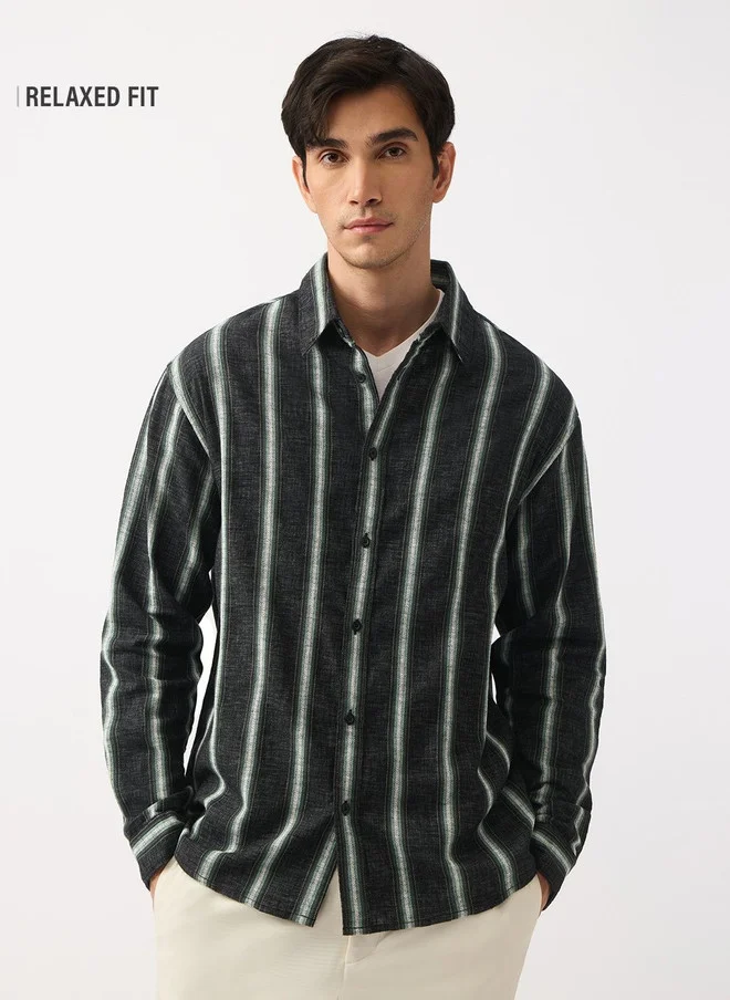ذا سوليد ستور The Souled Store Men Striped Casual Shirt