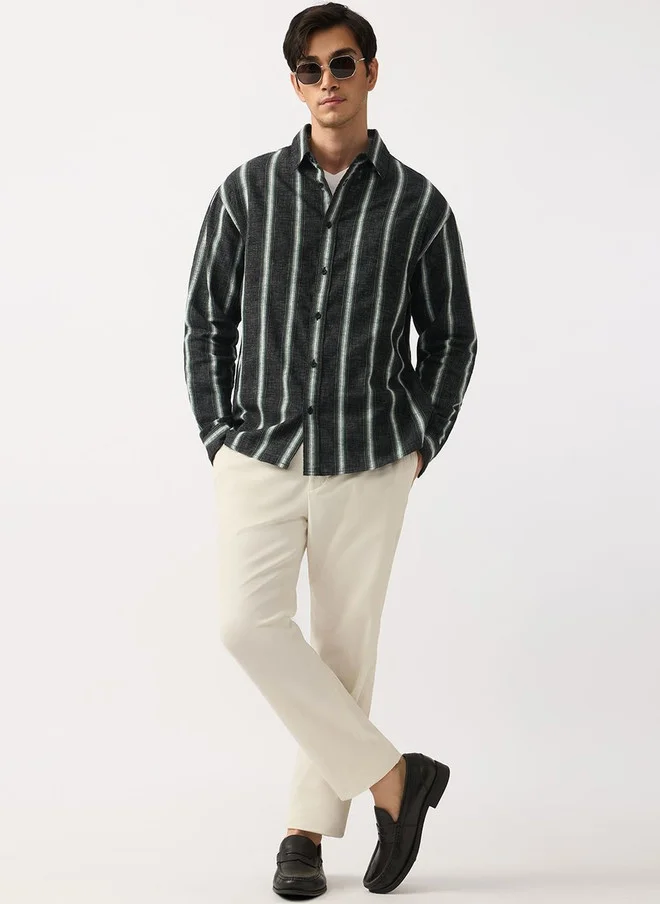 The Souled Store  The Souled Store Men Striped Casual Shirt  | Best Price UAE