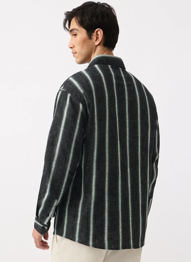 ذا سوليد ستور The Souled Store Men Striped Casual Shirt