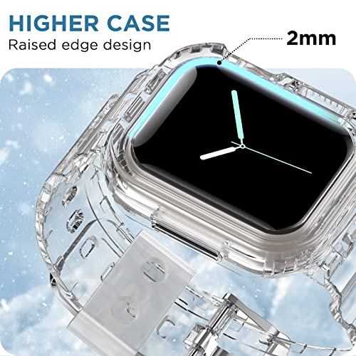 DABAOZA 5 Packs Compatible for Clear Apple Watch Band 45mm 44mm 42mm, Jelly Crystal Women Men TPU Strap for iWatch Series 11 10 9 8 7 6 SE 5 4 3 2 1 Ultra 3 2 (45/44/42, Neon Series) - Image 4