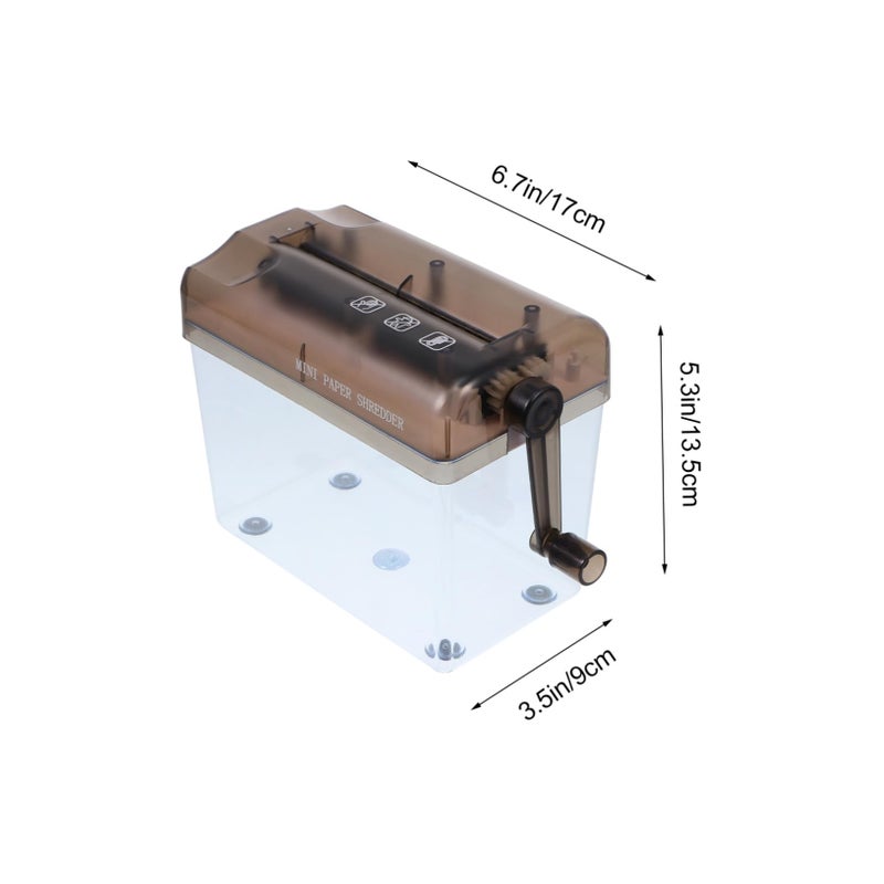 Mini Portable Hand Paper Shredder Manual Desktop Cutter for Home Office Lightweight Handheld Easy to Use and Carry - Image 3
