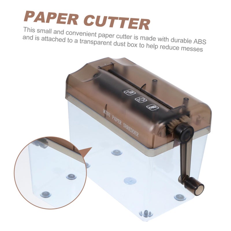 Mini Portable Hand Paper Shredder Manual Desktop Cutter for Home Office Lightweight Handheld Easy to Use and Carry - Image 5