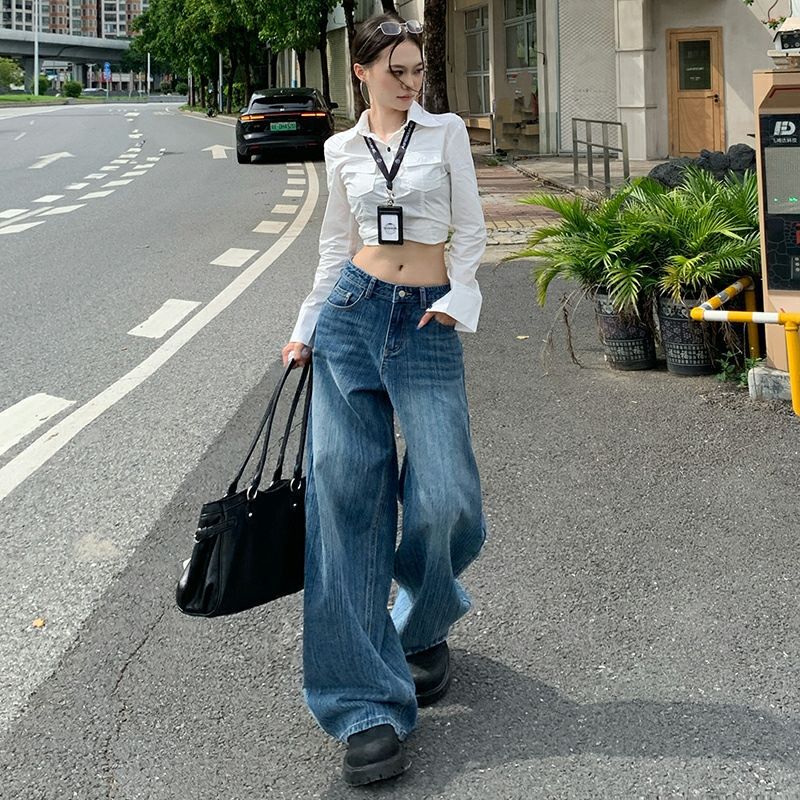 Unisex Classic Denim Jeans Loose Fit Daily Outdoor Wear - Image 3