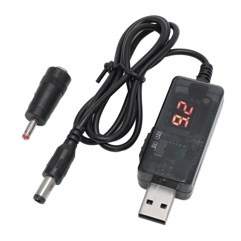 USB Power Bank Boost Cable 5.5x2.5mm 9V 12V Boost Cord - Smart Chip Protection Router Power Bank Cord for Home Router Uninterruptible Internet - Image 4