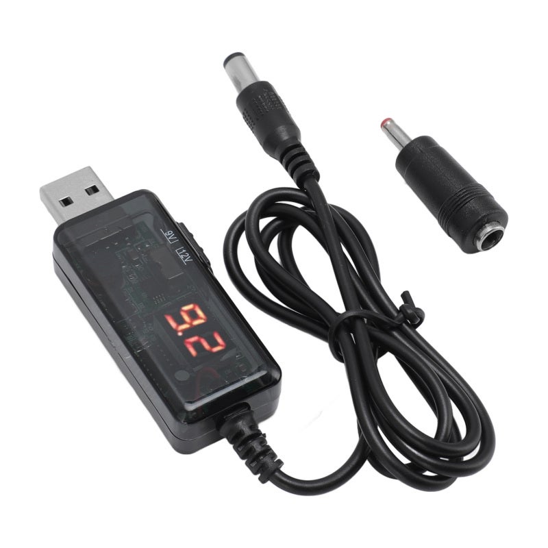 USB Power Bank Boost Cable 5.5x2.5mm 9V 12V Boost Cord - Smart Chip Protection Router Power Bank Cord for Home Router Uninterruptible Internet - Image 3