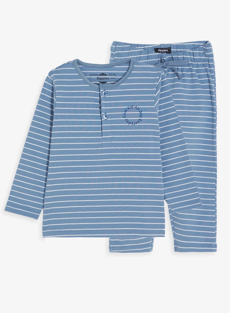 ريبلز مع نمشي طقم بيجامة للأولاد بأكمام طويلة