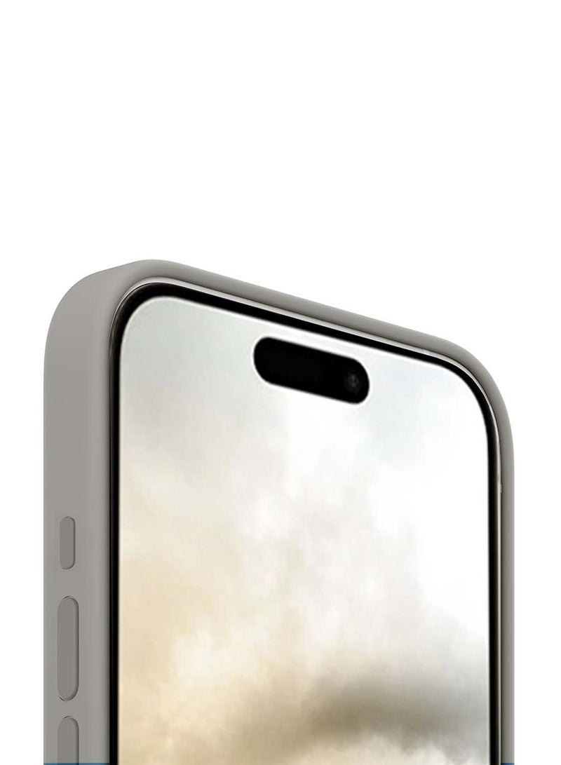 دبليو تيك غطاء الحماية سائل ناعم من السيليكون لآيفون 16 2024 من ابل - تيتانيوم - Image 4