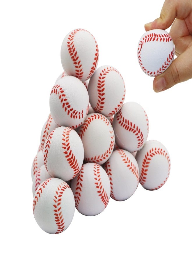 Urspasol 20 PCS Baseball Stress Balls for Kids 1.6 inch Baseball Party Favors Mini Sports Ball Small Foam Baseballs Squeeze Ball Stress Relief for School Carnival Reward - Image 1
