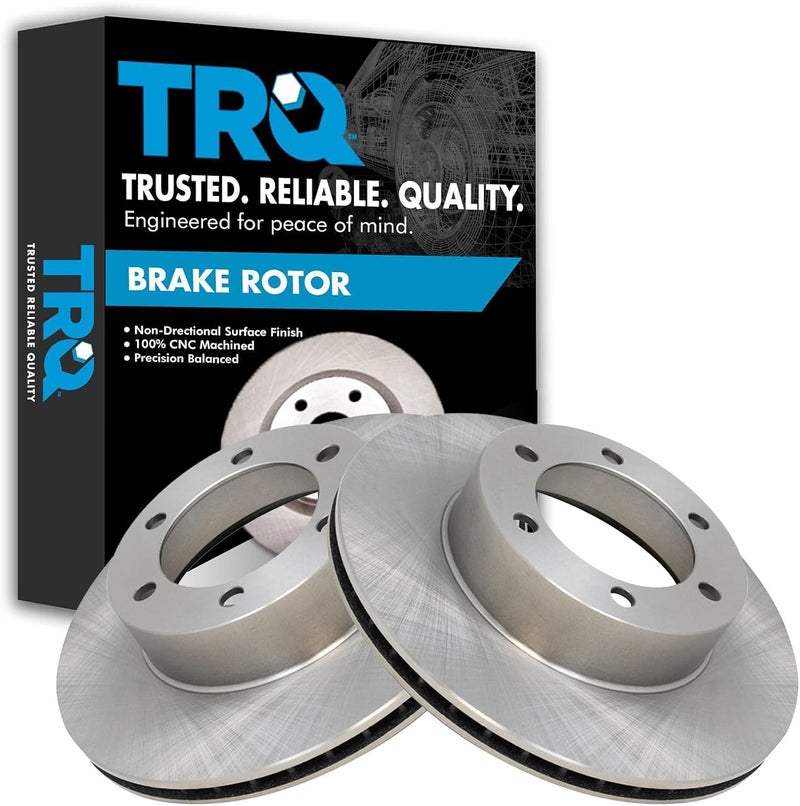 TRQ Front Brake Rotors Set Vented Compatible with 1996-2002 Toyota 4Runner 2004 Tacoma - Image 1
