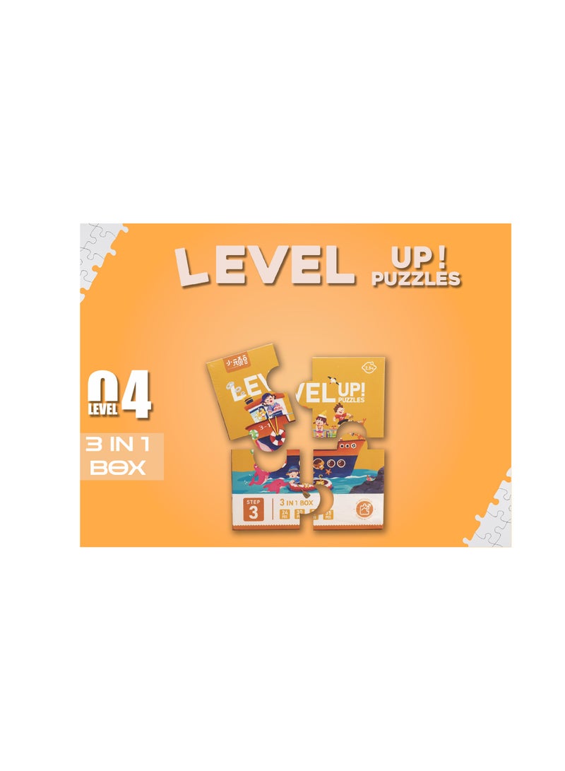 Stage 3 Level Up Puzzles for Kids With 3 Themes in Transportation Vehicles of Premium Educational Puzzle Toys for Girls and Boys 3 in 1 - Image 3