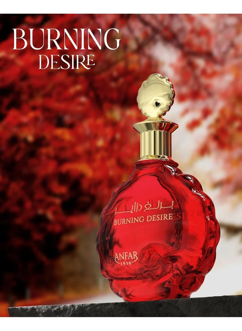 Anfar  Anfar Burning Desire Eau de Parfum 100ml – Long Lasting Women’s Floral Fruity Perfume with Rose, Pear & Black Currant  | Best Price UAE