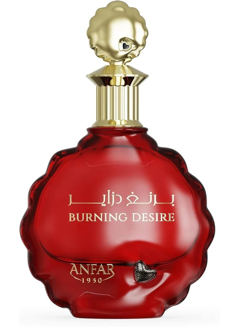 Anfar  Anfar Burning Desire Eau de Parfum 100ml – Long Lasting Women’s Floral Fruity Perfume with Rose, Pear & Black Currant  | Best Price UAE