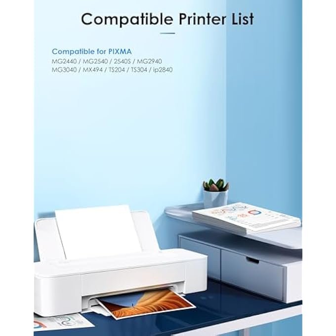 445XL 446XL PG-445 CL-446XL INK CARTRIDGE REPLACEMENT FOR CANON 445 446 XL INK CARTRIDGE COMBO PACK FOR CANON 445 446 WORK WITH CANON LP2840 MG2440 MG2540 MG2940 PRINTER (2 PACK, BLACK AND TRI-COLOR) - Image 3