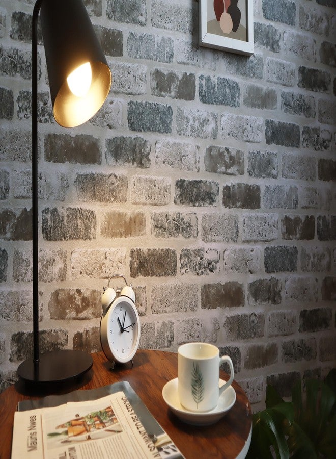 Guvana 17.3"×472" Brick Peel and Stick Wallpaper Brown/Grey Contact Paper Self Adhesive Wallpaper 3D Brick Textured Contact Paper Removable Vintage Wallpaper for Room Backsplash Accent Wall Decor - Image 2