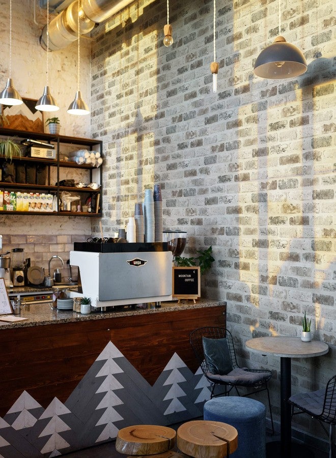 Guvana 17.3"×472" Brick Peel and Stick Wallpaper Brown/Grey Contact Paper Self Adhesive Wallpaper 3D Brick Textured Contact Paper Removable Vintage Wallpaper for Room Backsplash Accent Wall Decor - Image 4