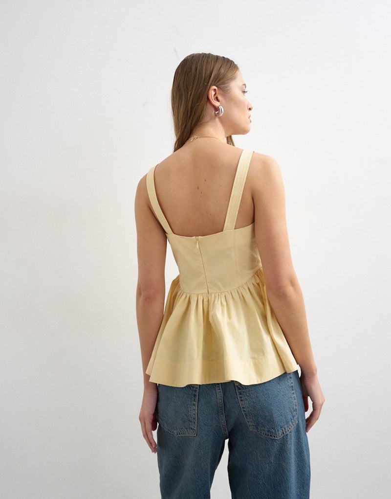 TOPSHOP Miranda Peplum Cami Top - Image 2