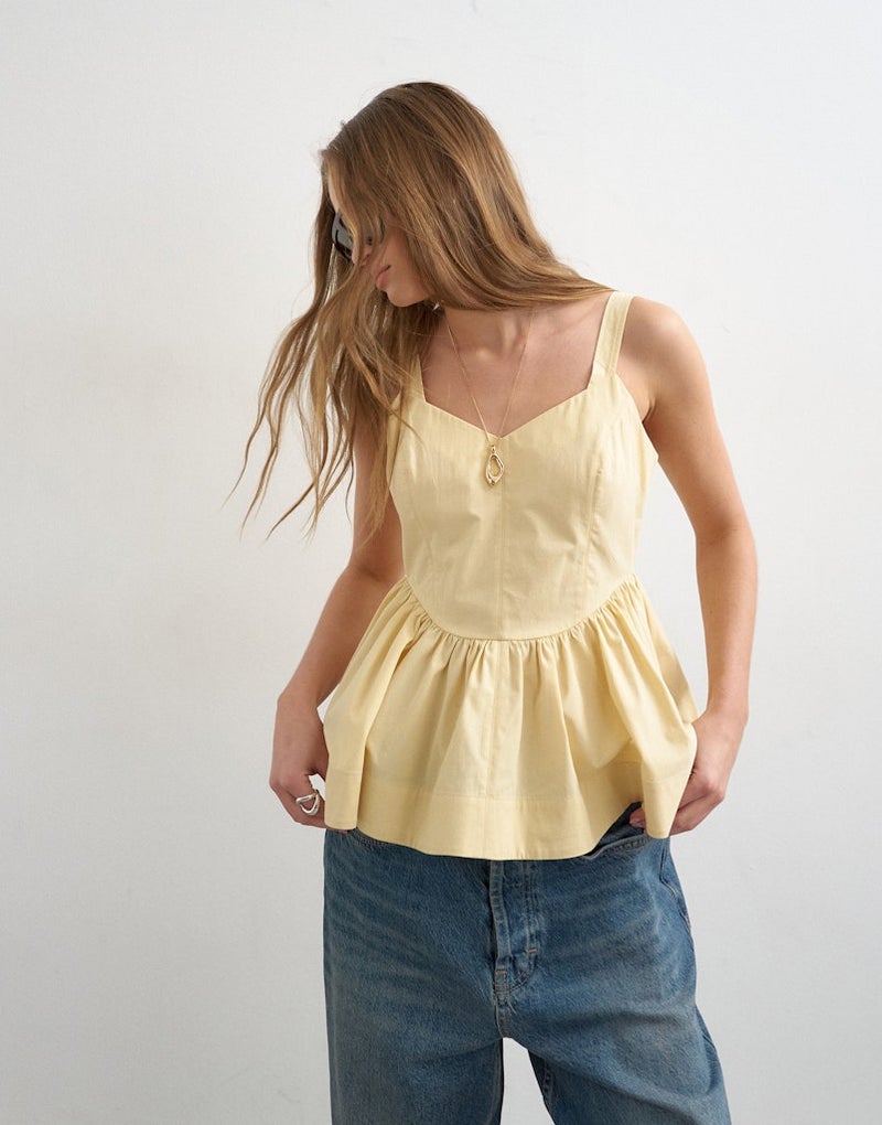TOPSHOP Miranda Peplum Cami Top - Image 1