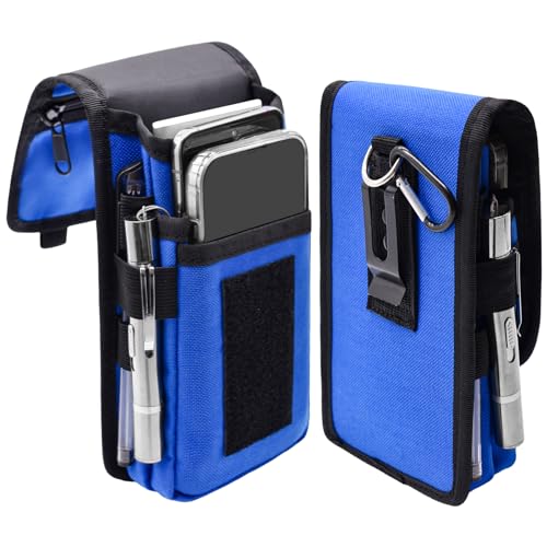 KATOLK Dual Phone Holster, Large Smartphone Pouch, Belt Cell Phone Holder for iPhone 16/15/14 Pro Max & Samsung Phones, Compatible with Power Bank, for Work, Hiking, Camping, Barbecue, Rescue (XL) - Image 1