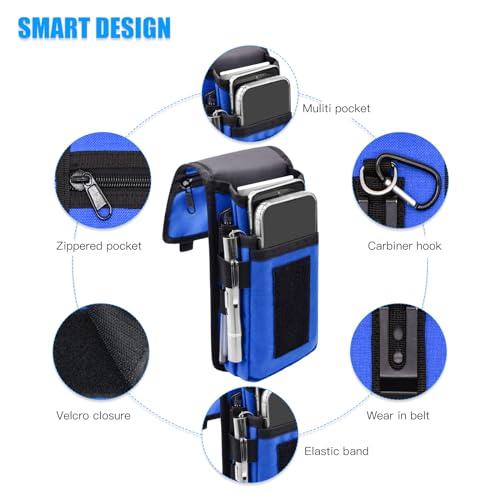 KATOLK Dual Phone Holster, Large Smartphone Pouch, Belt Cell Phone Holder for iPhone 16/15/14 Pro Max & Samsung Phones, Compatible with Power Bank, for Work, Hiking, Camping, Barbecue, Rescue (XL) - Image 4