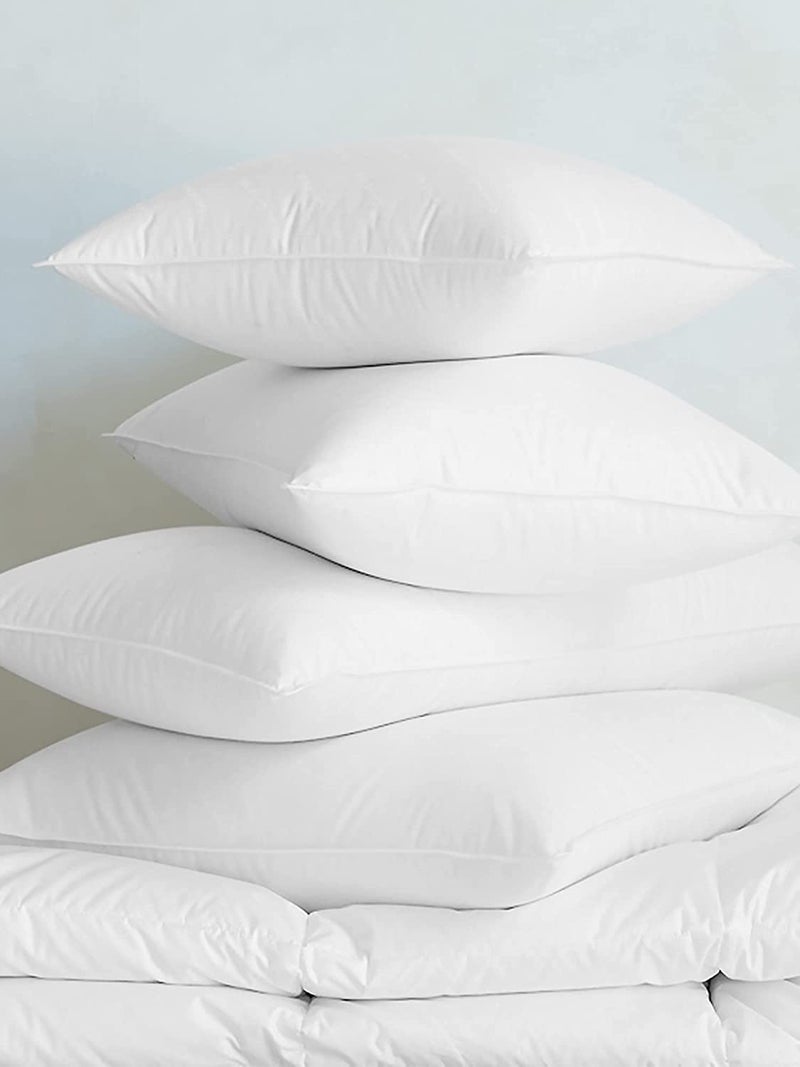 Wakewell Fiber Pillow, Set/Pack of 4 Pillows, 61 X 41 Cm, Plain White (4 Pillows) - Image 2