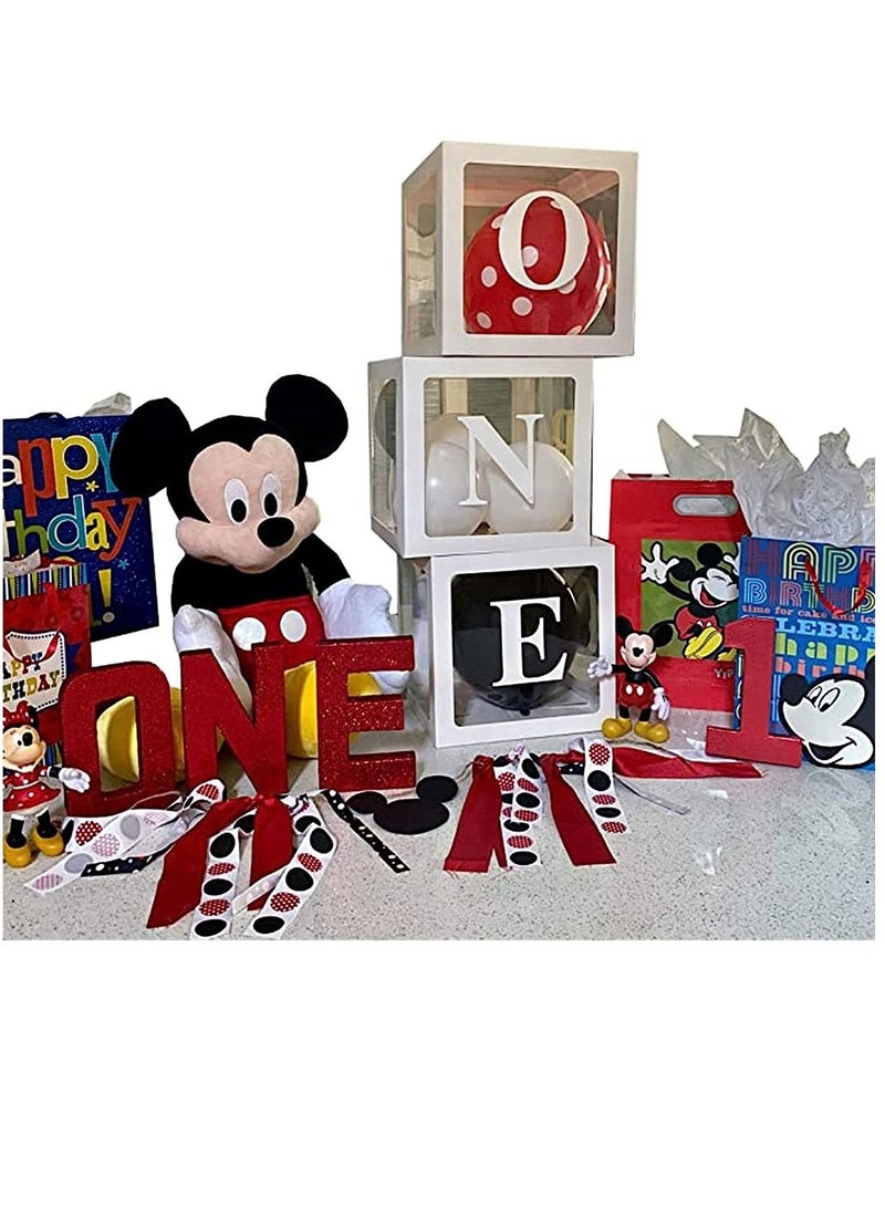 سوفام صناديق منطاد من 3 قطع مع حرف واحد من زينة عيد الميلاد الأول لحفلة استحمام الأطفال (واحد) - Image 5