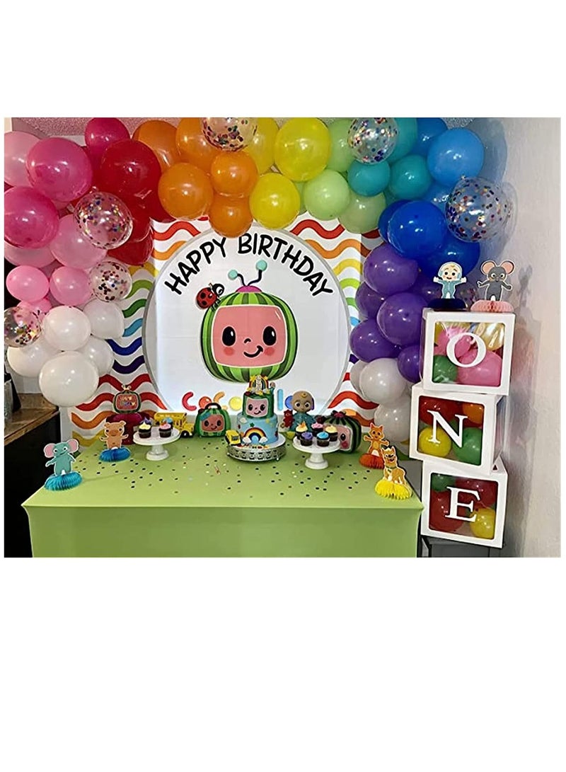 سوفام صناديق منطاد من 3 قطع مع حرف واحد من زينة عيد الميلاد الأول لحفلة استحمام الأطفال (واحد) - Image 3