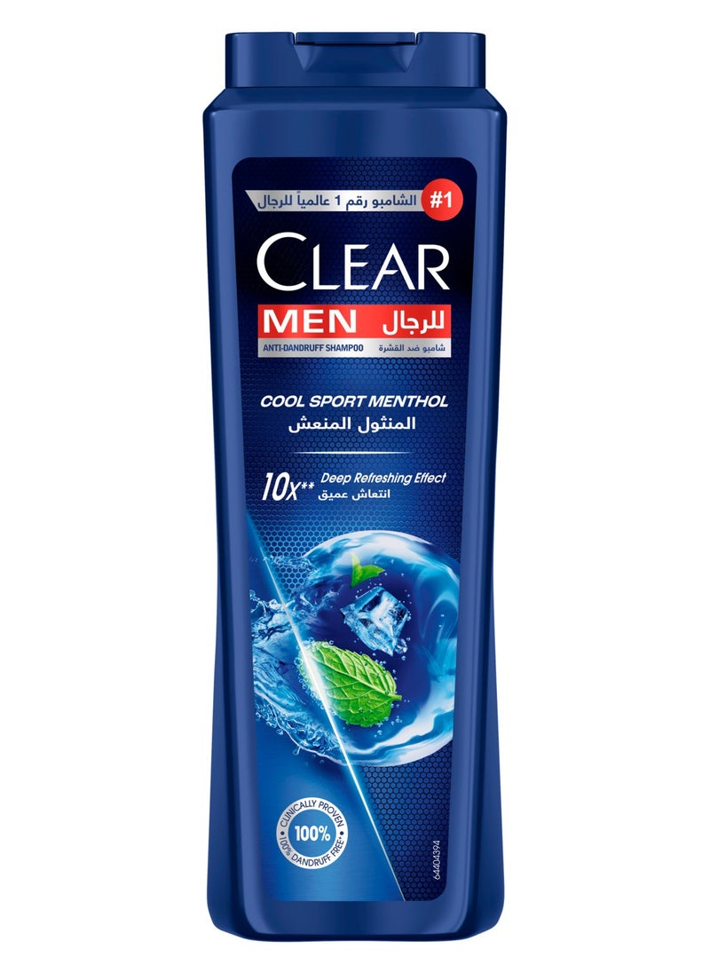 CLEAR Men Anti-dandruff Shampoo Cool Sport Menthol , 10x Deep Cooling with Ultra Performance Formula, 600ML  - Image 1