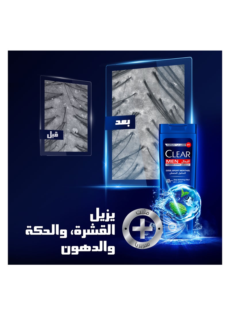 CLEAR - Men Anti-dandruff Shampoo Cool Sport Menthol , 10x Deep Cooling with Ultra Performance Formula, 600ML - Image 1